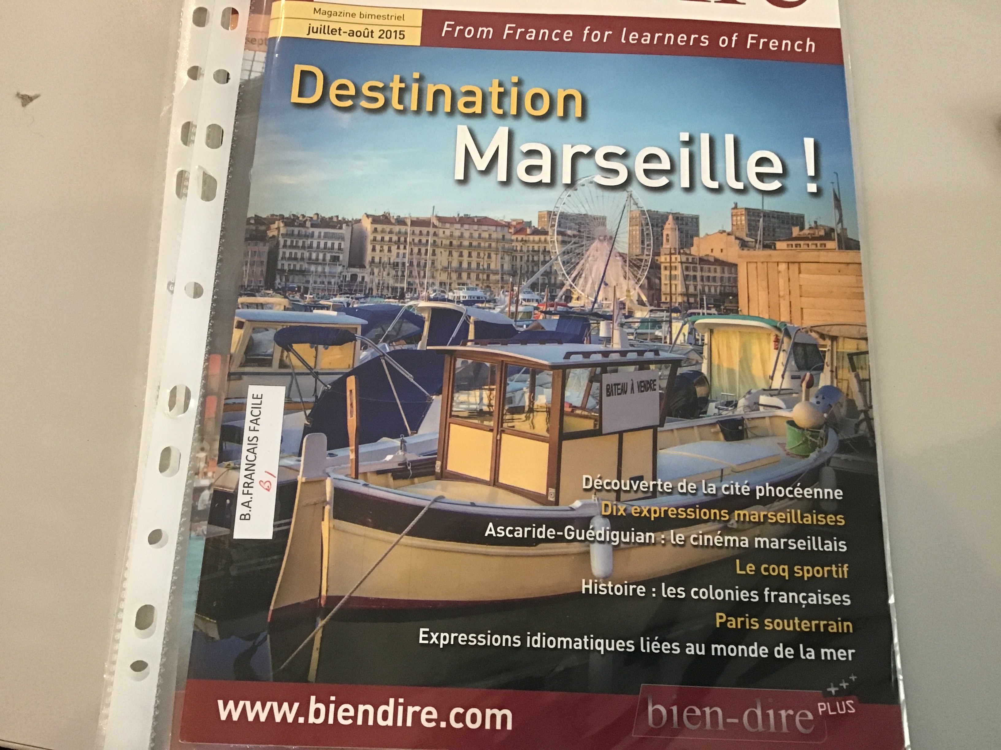 Nº101 Bien dire  Le francais par la culture B1 - Click to enlarge picture.