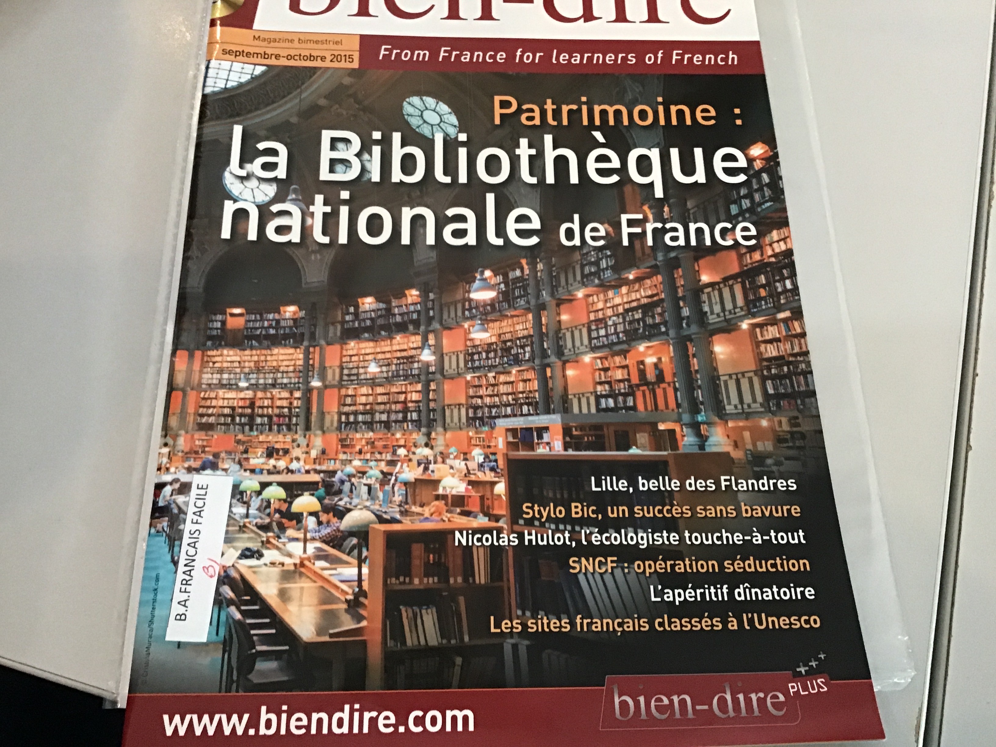 Nº102 - Bien Dire Le francais par la culture B1 - Click to enlarge picture.