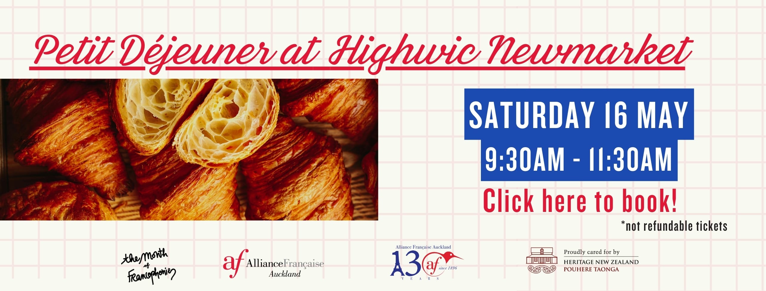 Petit Déjeuner – Saturday 16 May